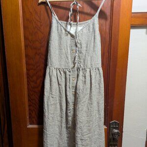 notPERFECTLINEN Sarah linen slip dress S/M striped